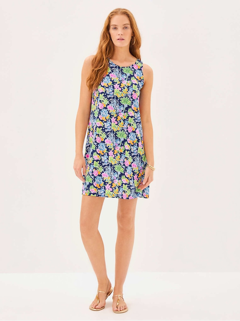 Lilly Pulitzer Disney Kristen Swing Dress Women’s Small Navy Jersey Pima Cotton